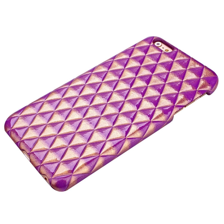 Stereo Diamond Lattice Style PU Paste Skin Plastic Protective Case for iPhone 6 & 6S