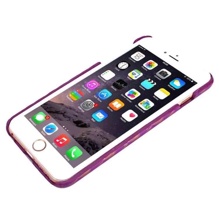 Stereo Diamond Lattice Style PU Paste Skin Plastic Protective Case for iPhone 6 & 6S