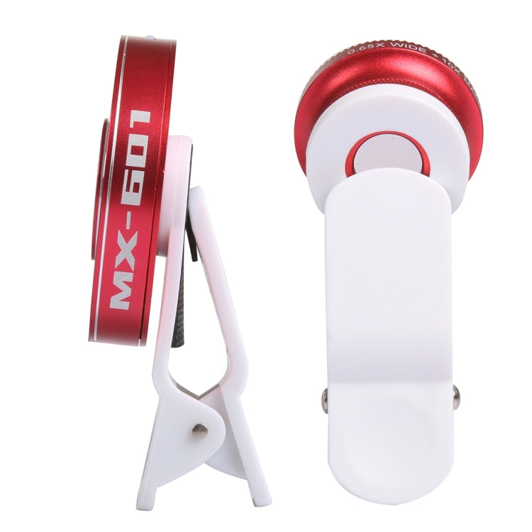 6 in 1 Universal Multifunction LED Ring Flash + 10X Marco Lens + 0.65X Wide Lens + 185 Degree Fisheye Lens with Clip, For iPhone 6s & 6s Plus, iPhone 6 & 6 Plus, iPad Air 2 & Air, Galaxy S6 / S6 edge / S6 edge+ / Note 5 Edge, HTC, Sony