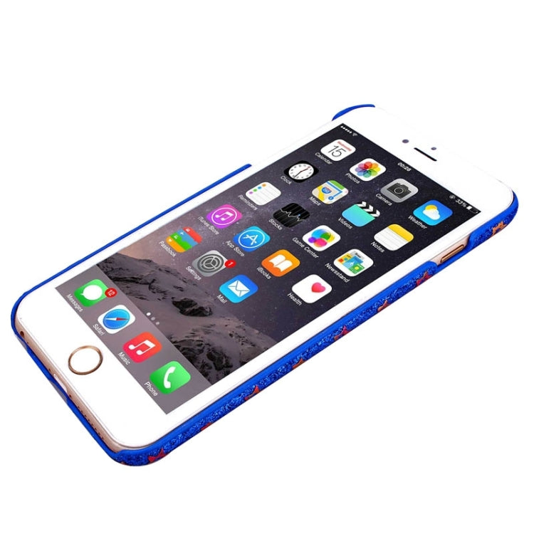 Colorful Star Pattern Flash Powder Series PU Paste Skin Plastic Protective Case for iPhone 6