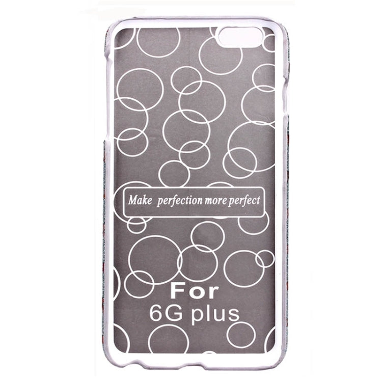 Colorful Star Pattern Flash Powder Series PU Paste Skin Plastic Protective Case for iPhone 6