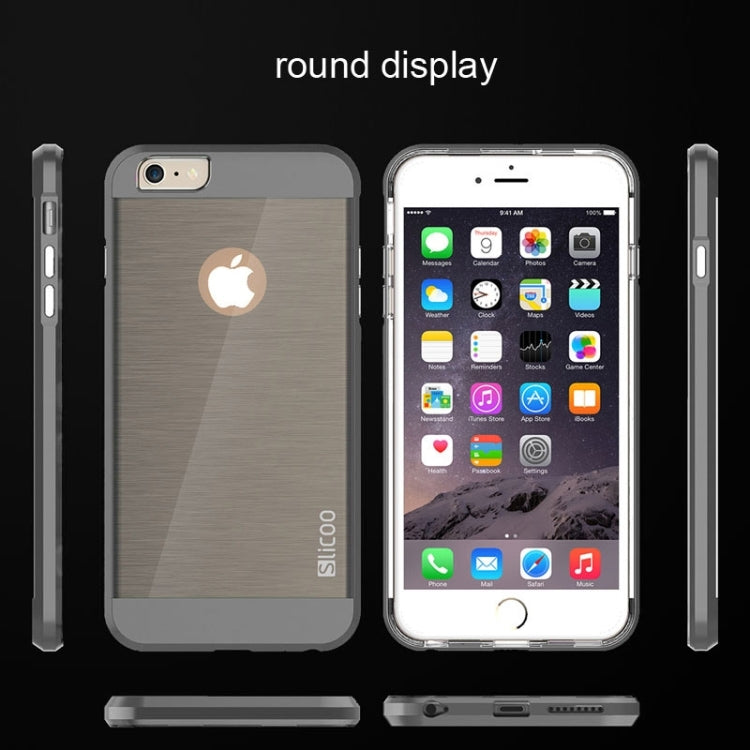 Slicoo Brushed Texture Electroplating Combination Case for iPhone 6 & 6S