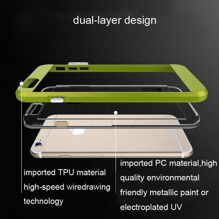 Slicoo Brushed Texture Electroplating Combination Case for iPhone 6 & 6S