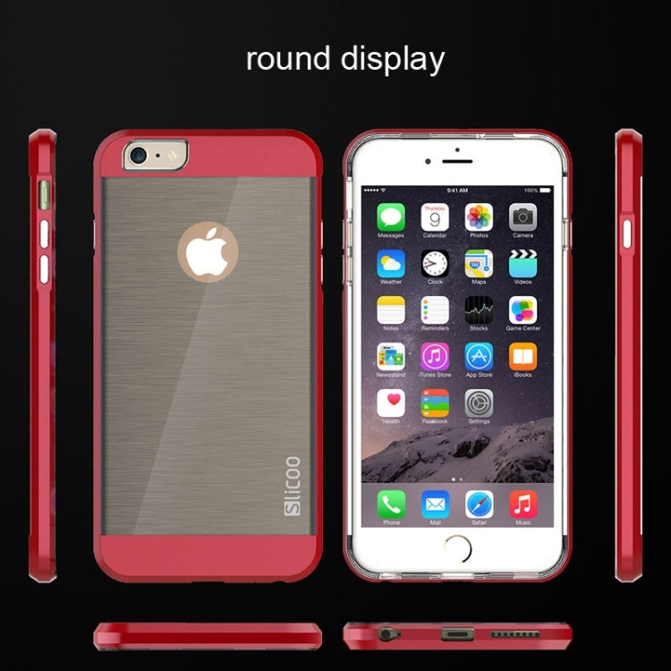 Slicoo Brushed Texture Electroplating Combination Case for iPhone 6 & 6S