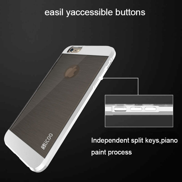 Slicoo Brushed Texture Electroplating Combination Case for iPhone 6 & 6S
