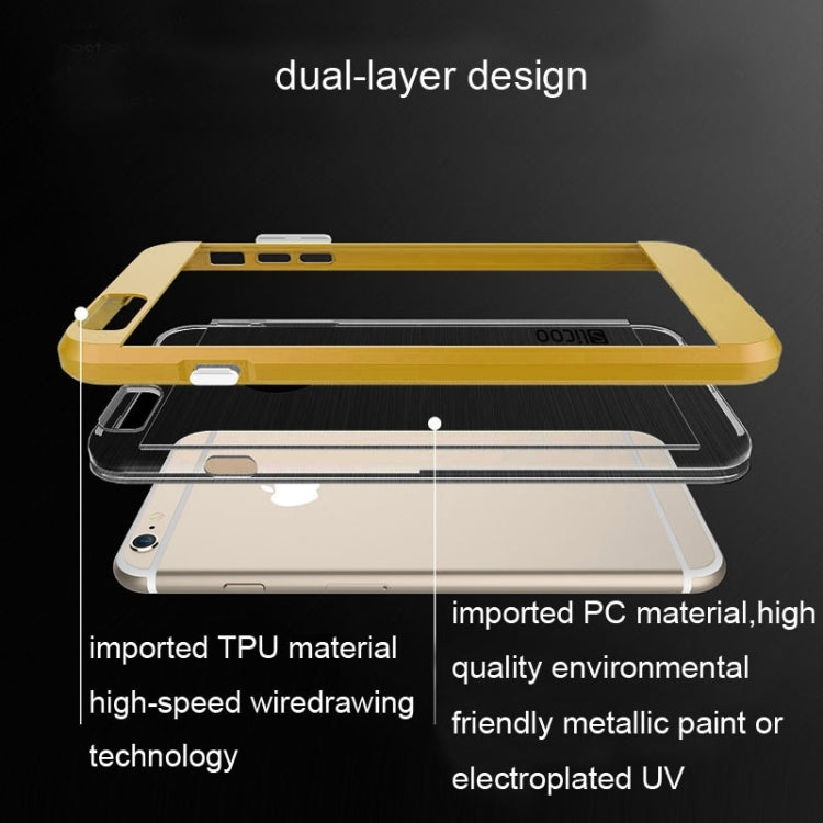 Slicoo Brushed Texture Electroplating Combination Case for iPhone 6 & 6S