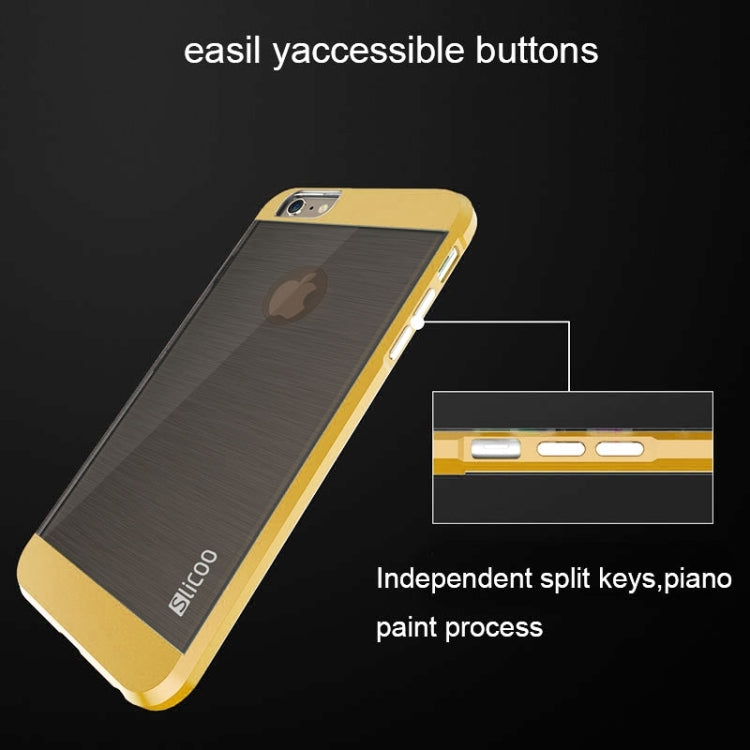 Slicoo Brushed Texture Electroplating Combination Case for iPhone 6 & 6S