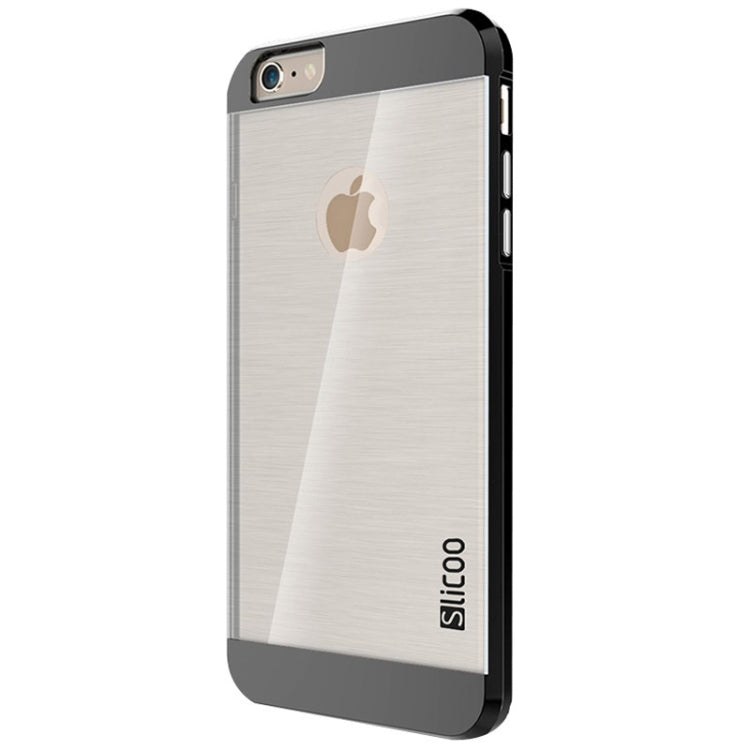 Slicoo Brushed Texture Electroplating Transparent Combination Case for iPhone 6