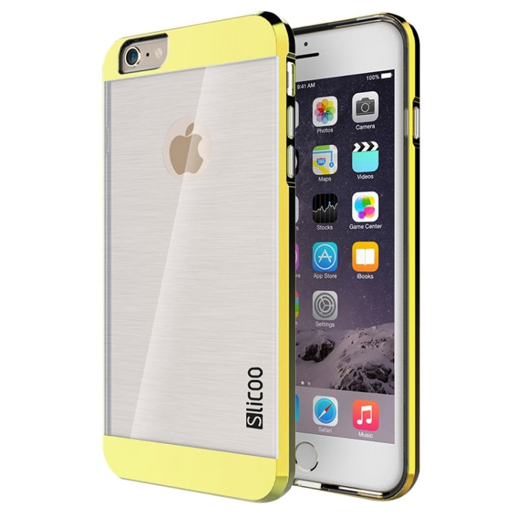 Slicoo Brushed Texture Electroplating Transparent Combination Case for iPhone 6