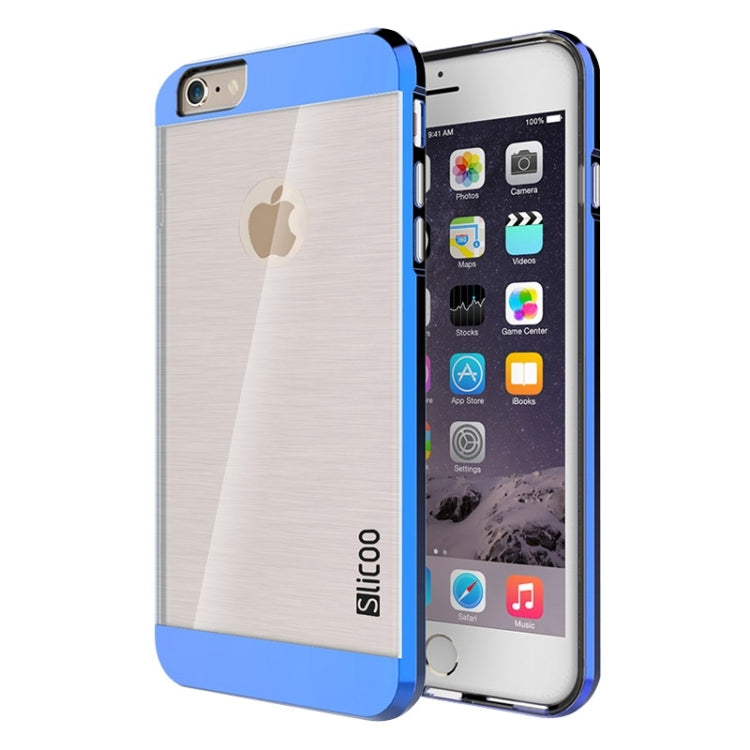Slicoo Brushed Texture Electroplating Transparent Combination Case for iPhone 6
