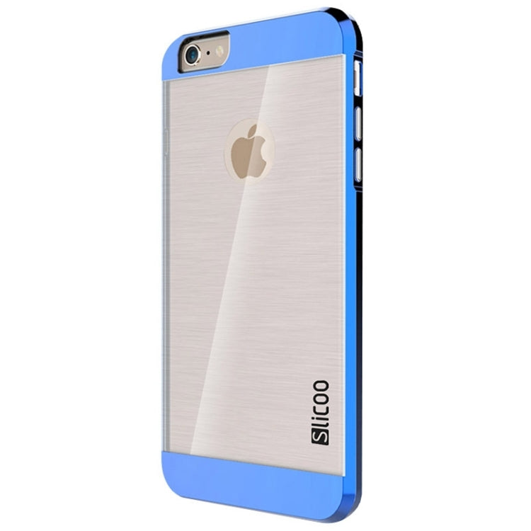 Slicoo Brushed Texture Electroplating Transparent Combination Case for iPhone 6