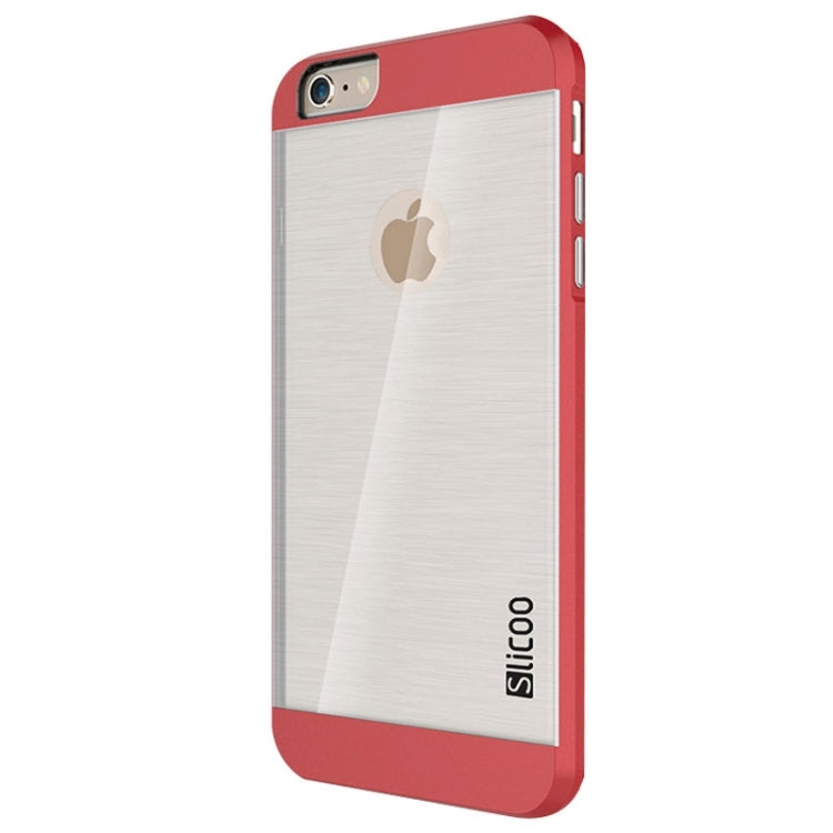 Slicoo Brushed Texture Electroplating Transparent Combination Case for iPhone 6