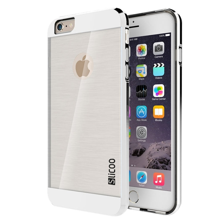 Slicoo Brushed Texture Electroplating Transparent Combination Case for iPhone 6