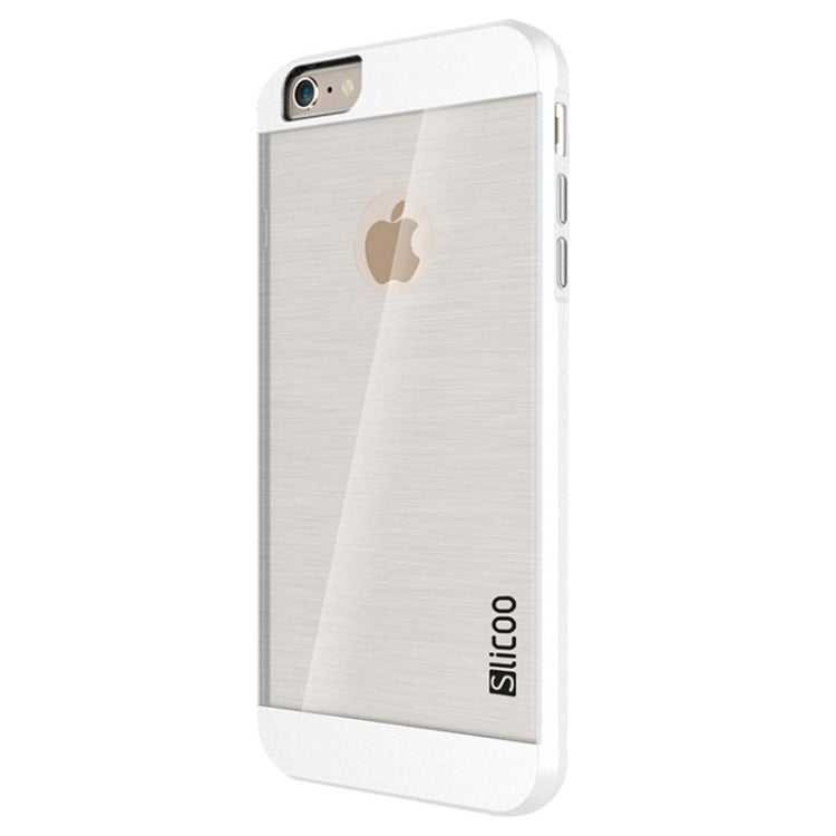 Slicoo Brushed Texture Electroplating Transparent Combination Case for iPhone 6