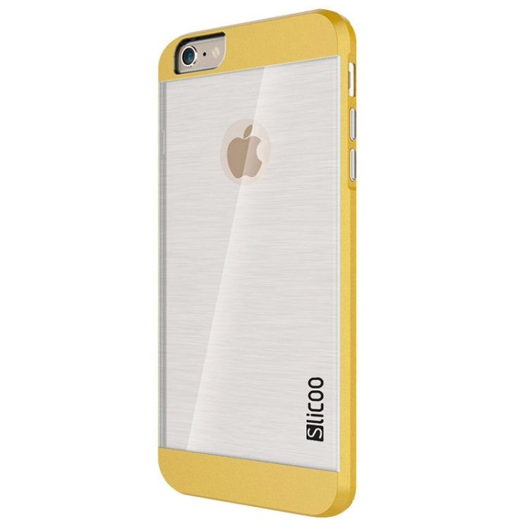 Slicoo Brushed Texture Electroplating Transparent Combination Case for iPhone 6