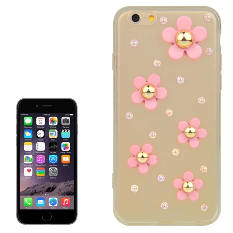 Fashionable Ultrathin Daisy Pattern Acrylic TPU Protective Case for iPhone 6 & 6S