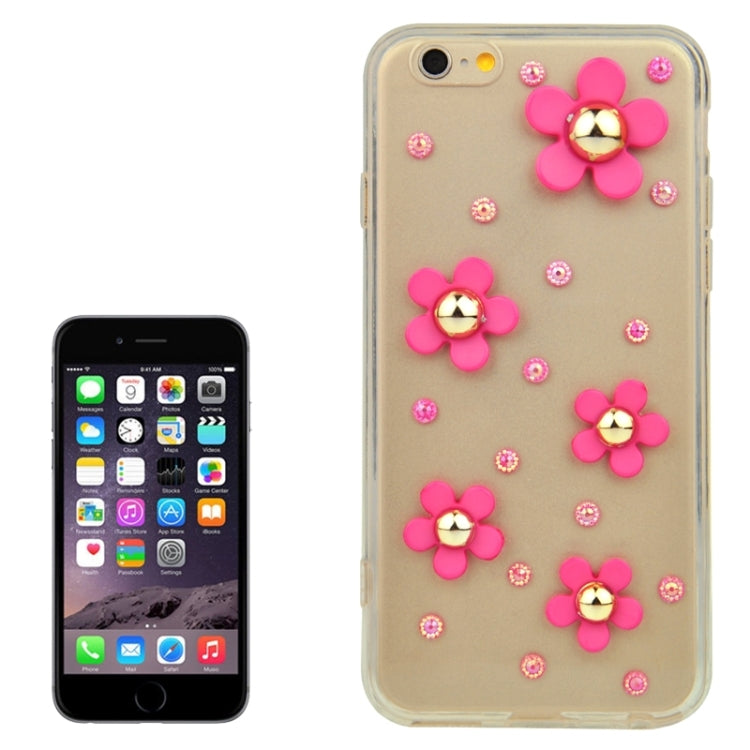 Fashionable Ultrathin Daisy Pattern Acrylic TPU Protective Case for iPhone 6 & 6S