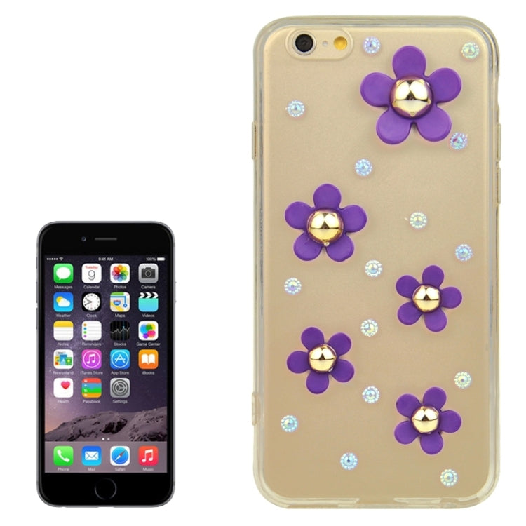 Fashionable Ultrathin Daisy Pattern Acrylic TPU Protective Case for iPhone 6 & 6S
