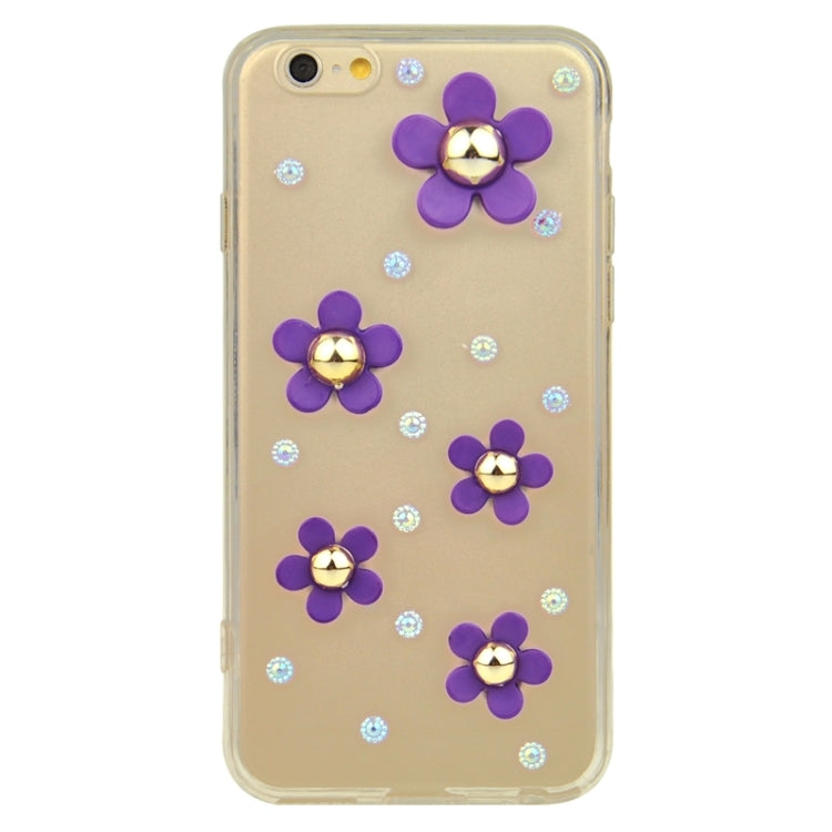 Fashionable Ultrathin Daisy Pattern Acrylic TPU Protective Case for iPhone 6 & 6S