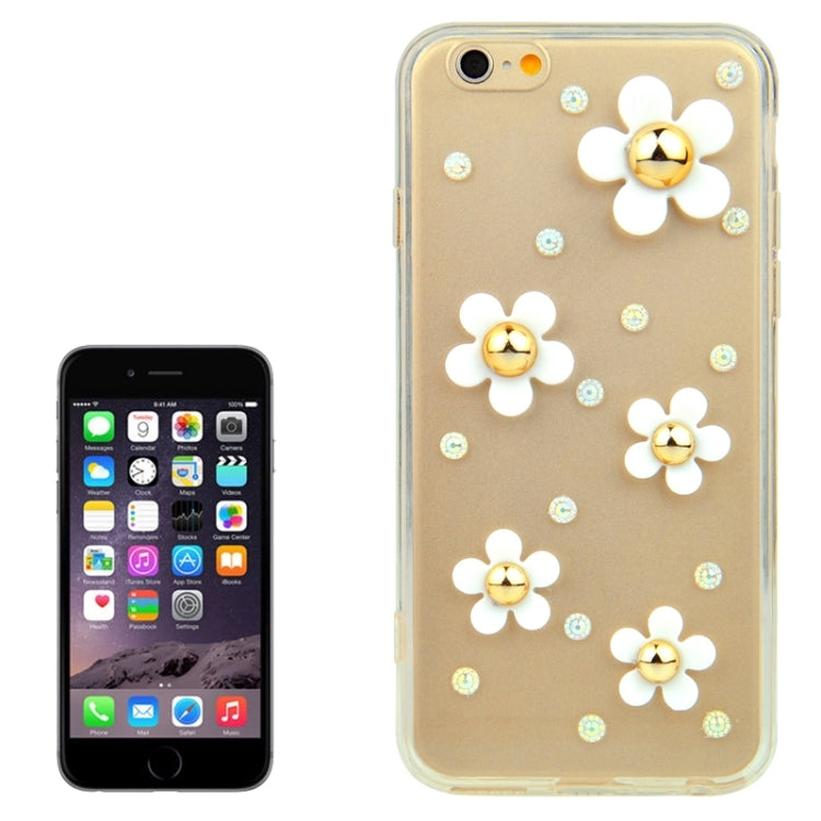 Fashionable Ultrathin Daisy Pattern Acrylic TPU Protective Case for iPhone 6 & 6S