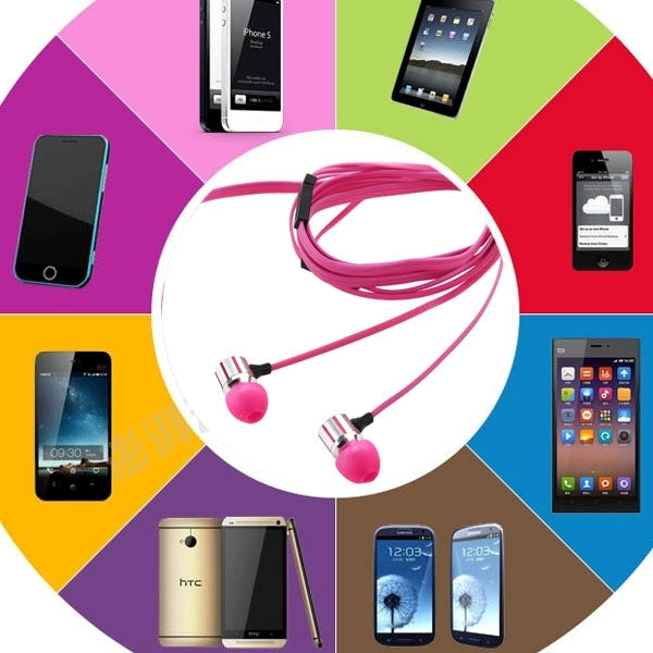 XIKDUN CK-840 3.5mm Plug Noodle Wire Style In-ear Stereo Earphone with Microphone for  iPhone 6 & 6 Plus, iPhone 5 & 5S & 5C, iPhone 4 & 4S, Other Phones
