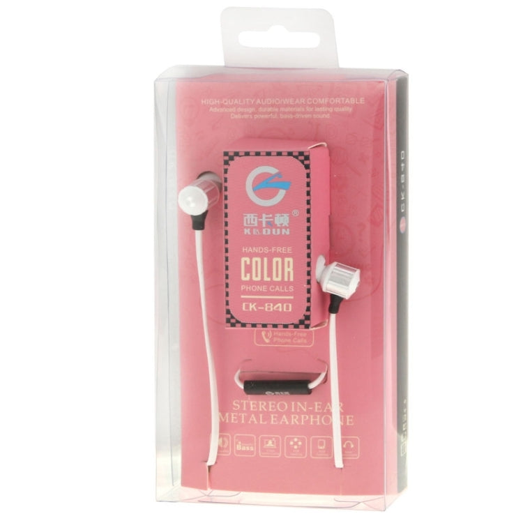 XIKDUN CK-840 3.5mm Plug Noodle Wire Style In-ear Stereo Earphone with Microphone for  iPhone 6 & 6 Plus, iPhone 5 & 5S & 5C, iPhone 4 & 4S, Other Phones