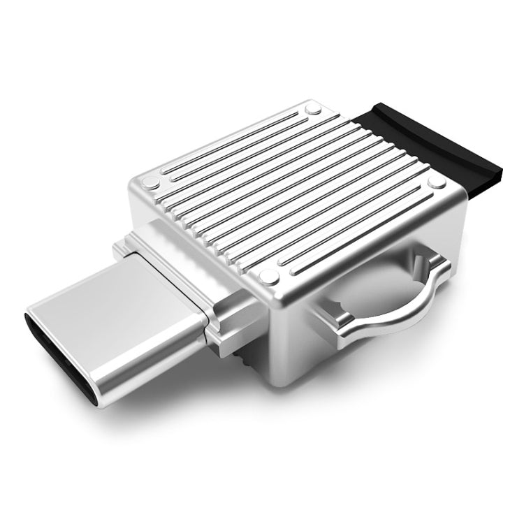 YAOMAISI Q24 2 in 1 Toolbox Shape Type-C Metal Memory Card Reader, Support TF Card