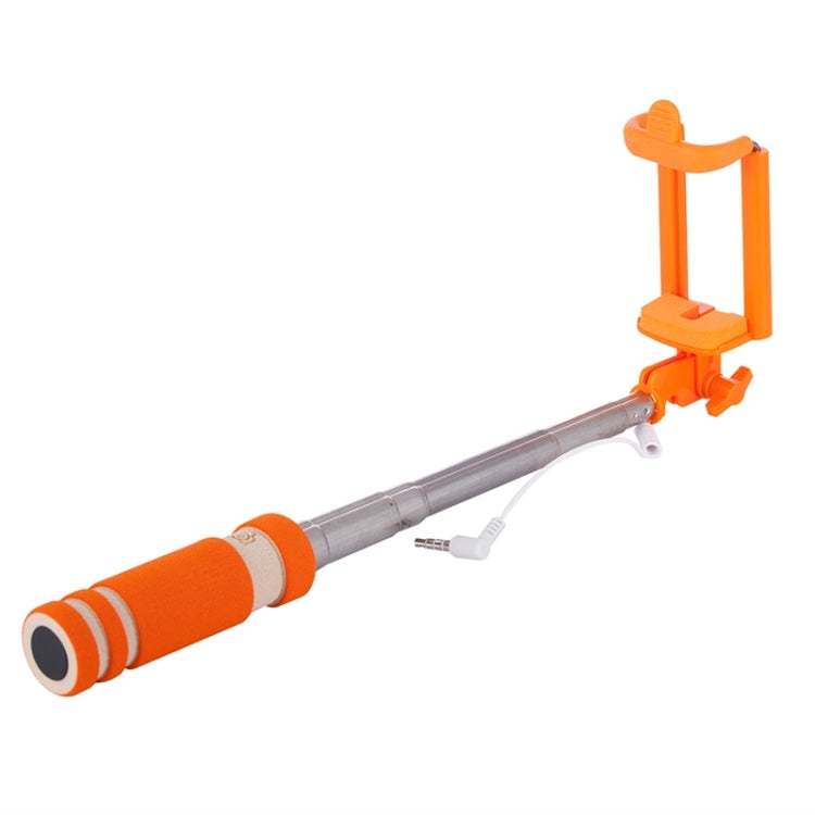 Mini Wire Controlled Selfie Stick Monopod Folding Extendable Pocket Handheld Holder for iOS & Android Phone, Folded Length: 18.5cm, Max Extension Length: 60.3cm