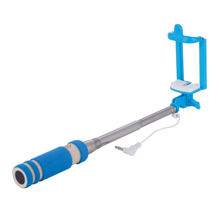 Mini Wire Controlled Selfie Stick Monopod Folding Extendable Pocket Handheld Holder for iOS & Android Phone, Folded Length: 18.5cm, Max Extension Length: 60.3cm