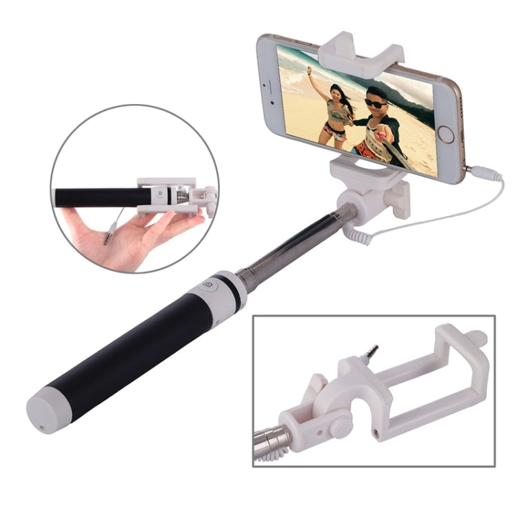 Portable Wire Controlled Macarons Selfie Stick Monopod Folding Extendable Pocket Handheld Holder, For iPhone, Galaxy, Huawei, Xiaomi, LG, HTC and Other Smart Phones, Folded Length: 18.9cm, Max Extension Length: 81.6cm