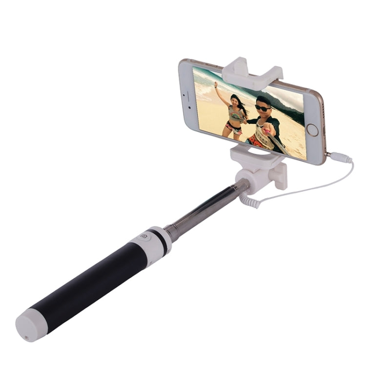 Portable Wire Controlled Macarons Selfie Stick Monopod Folding Extendable Pocket Handheld Holder, For iPhone, Galaxy, Huawei, Xiaomi, LG, HTC and Other Smart Phones, Folded Length: 18.9cm, Max Extension Length: 81.6cm