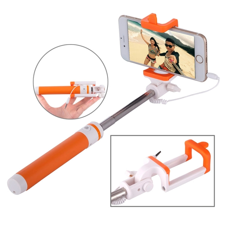 Portable Wire Controlled Macarons Selfie Stick Monopod Folding Extendable Pocket Handheld Holder, For iPhone, Galaxy, Huawei, Xiaomi, LG, HTC and Other Smart Phones, Folded Length: 18.9cm, Max Extension Length: 81.6cm