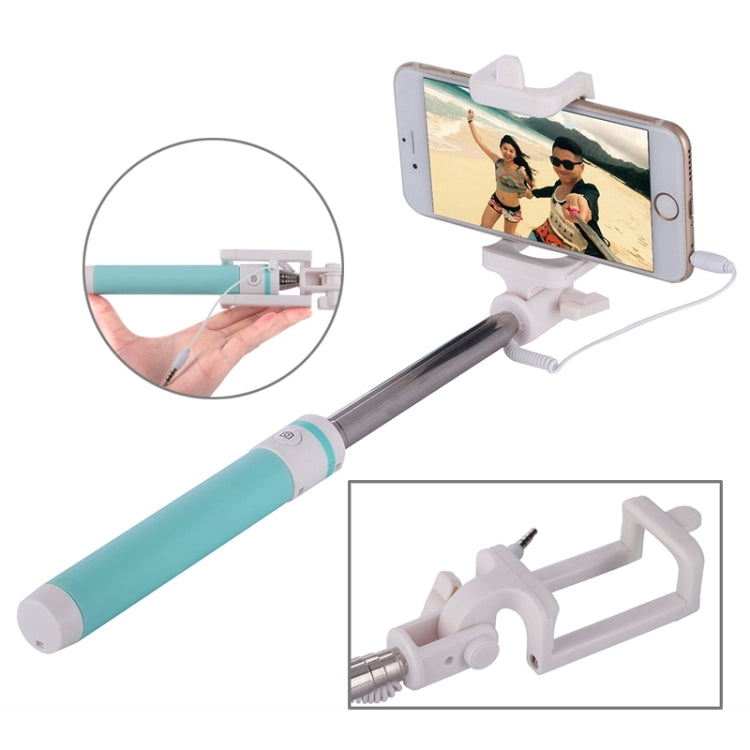Portable Wire Controlled Macarons Selfie Stick Monopod Folding Extendable Pocket Handheld Holder, For iPhone, Galaxy, Huawei, Xiaomi, LG, HTC and Other Smart Phones, Folded Length: 18.9cm, Max Extension Length: 81.6cm