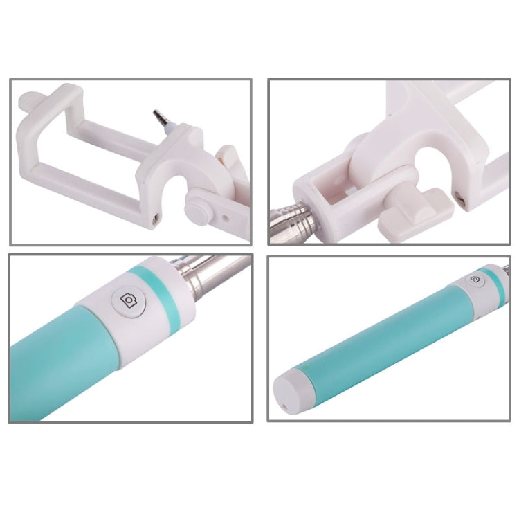 Portable Wire Controlled Macarons Selfie Stick Monopod Folding Extendable Pocket Handheld Holder, For iPhone, Galaxy, Huawei, Xiaomi, LG, HTC and Other Smart Phones, Folded Length: 18.9cm, Max Extension Length: 81.6cm