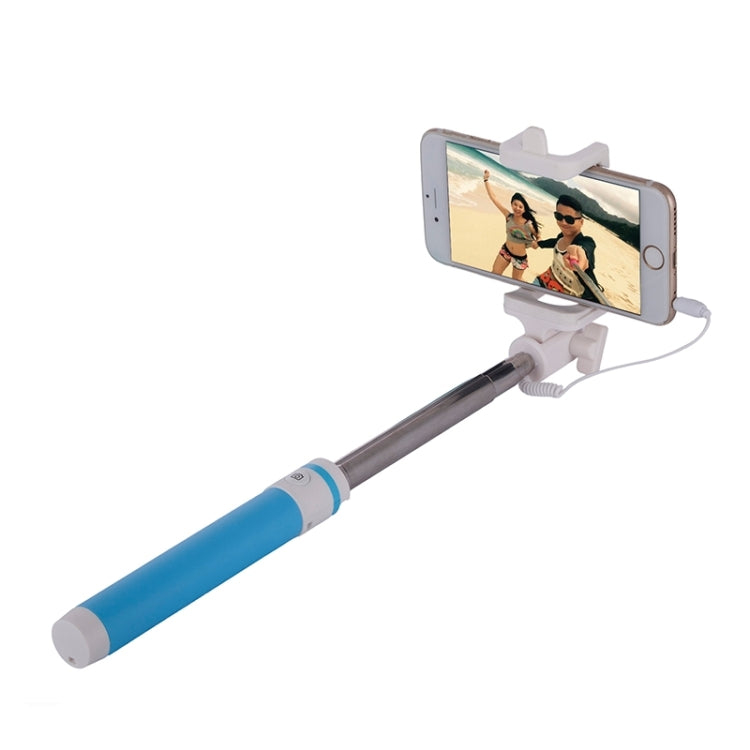 Portable Wire Controlled Macarons Selfie Stick Monopod Folding Extendable Pocket Handheld Holder, For iPhone, Galaxy, Huawei, Xiaomi, LG, HTC and Other Smart Phones, Folded Length: 18.9cm, Max Extension Length: 81.6cm
