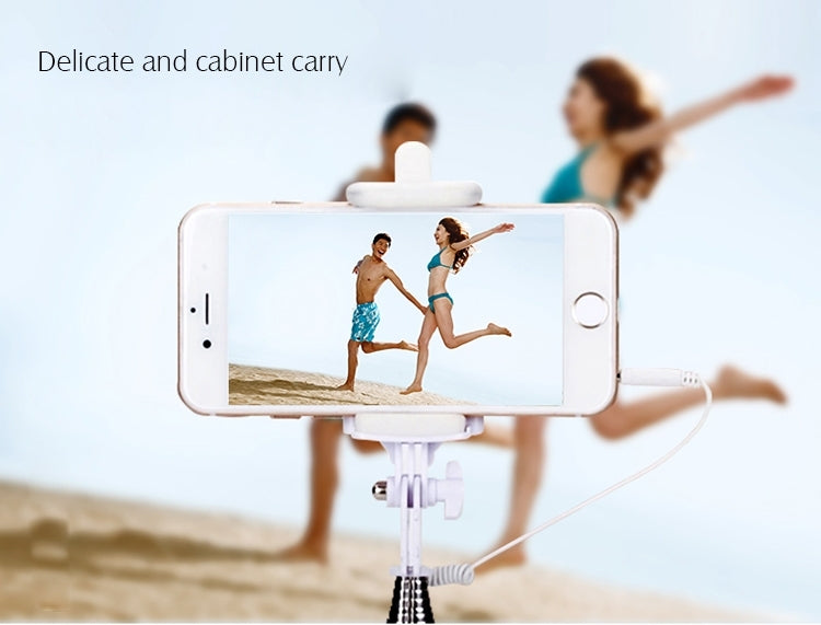 Portable Wire Controlled Macarons Selfie Stick Monopod Folding Extendable Pocket Handheld Holder, For iPhone, Galaxy, Huawei, Xiaomi, LG, HTC and Other Smart Phones, Folded Length: 18.9cm, Max Extension Length: 81.6cm