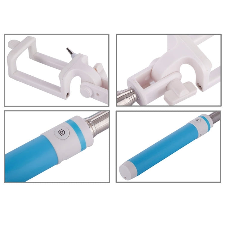 Portable Wire Controlled Macarons Selfie Stick Monopod Folding Extendable Pocket Handheld Holder, For iPhone, Galaxy, Huawei, Xiaomi, LG, HTC and Other Smart Phones, Folded Length: 18.9cm, Max Extension Length: 81.6cm