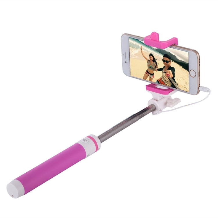 Portable Wire Controlled Macarons Selfie Stick Monopod Folding Extendable Pocket Handheld Holder, For iPhone, Galaxy, Huawei, Xiaomi, LG, HTC and Other Smart Phones, Folded Length: 18.9cm, Max Extension Length: 81.6cm