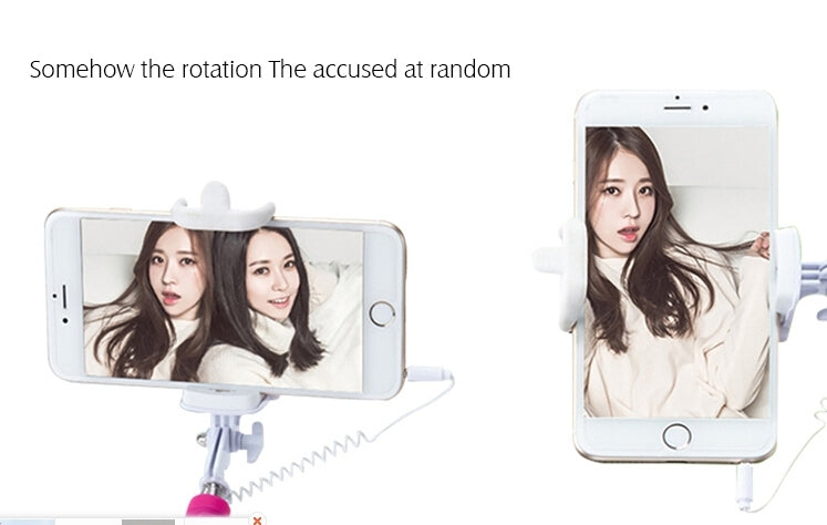 Portable Wire Controlled Macarons Selfie Stick Monopod Folding Extendable Pocket Handheld Holder, For iPhone, Galaxy, Huawei, Xiaomi, LG, HTC and Other Smart Phones, Folded Length: 18.9cm, Max Extension Length: 81.6cm