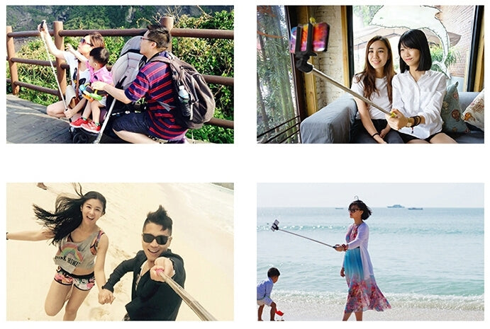 Portable Wire Controlled Macarons Selfie Stick Monopod Folding Extendable Pocket Handheld Holder, For iPhone, Galaxy, Huawei, Xiaomi, LG, HTC and Other Smart Phones, Folded Length: 18.9cm, Max Extension Length: 81.6cm