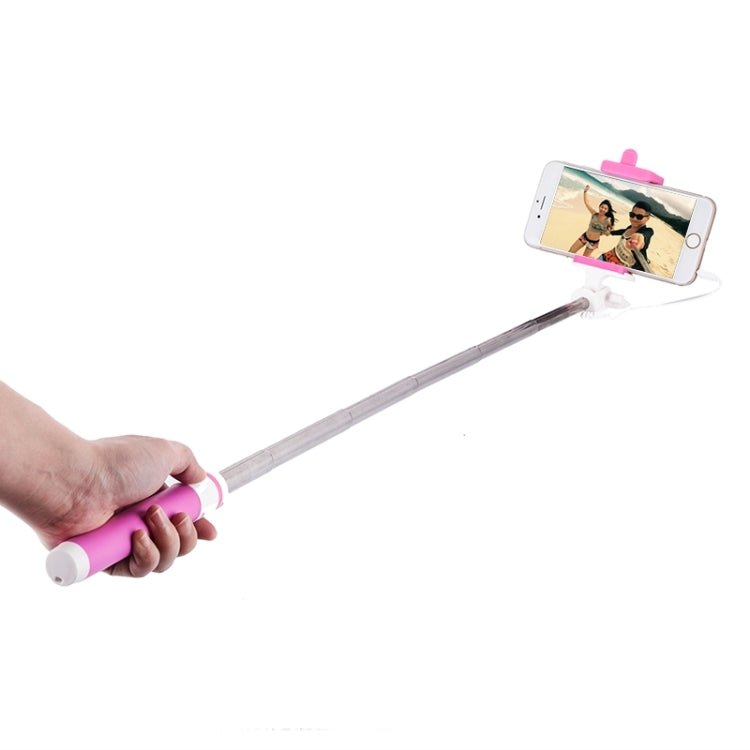 Portable Wire Controlled Macarons Selfie Stick Monopod Folding Extendable Pocket Handheld Holder, For iPhone, Galaxy, Huawei, Xiaomi, LG, HTC and Other Smart Phones, Folded Length: 18.9cm, Max Extension Length: 81.6cm