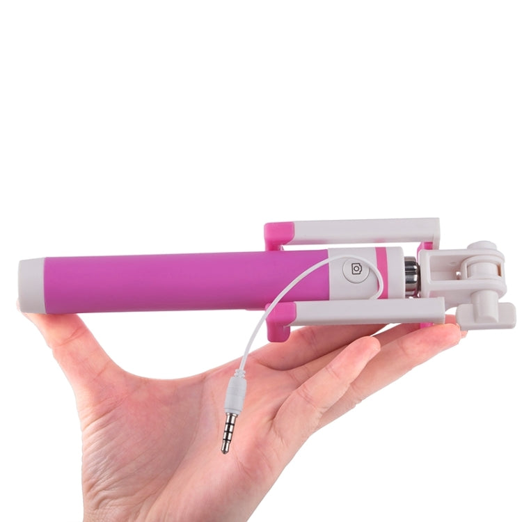 Portable Wire Controlled Macarons Selfie Stick Monopod Folding Extendable Pocket Handheld Holder, For iPhone, Galaxy, Huawei, Xiaomi, LG, HTC and Other Smart Phones, Folded Length: 18.9cm, Max Extension Length: 81.6cm