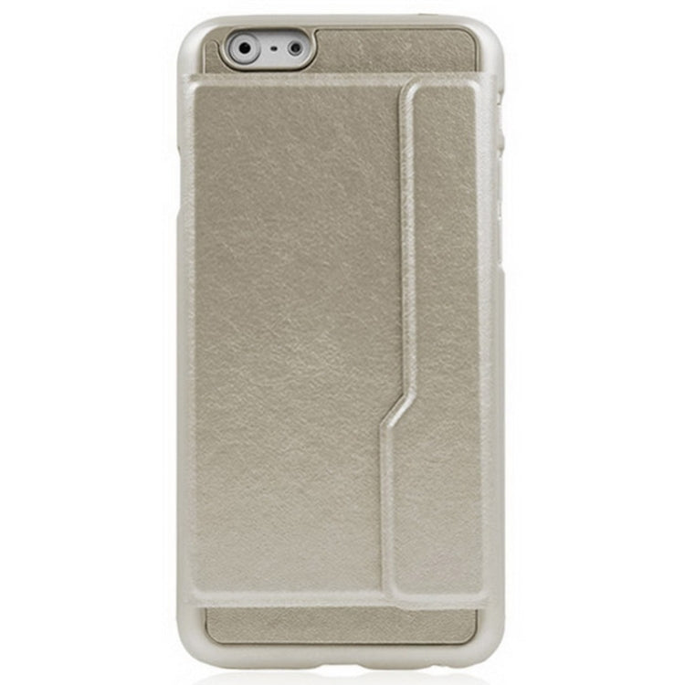 Creative Plastic Hard Shell + Leather Back Case with Card Slots for iPhone 6 & 6S