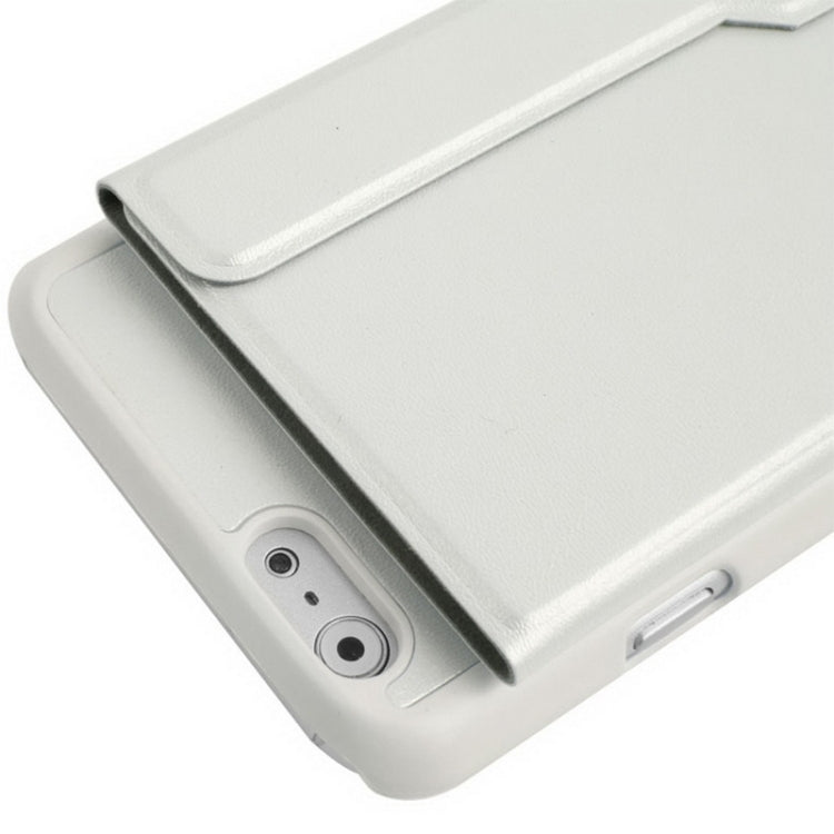 Creative Plastic Hard Shell + Leather Back Case with Card Slots for iPhone 6 & 6S