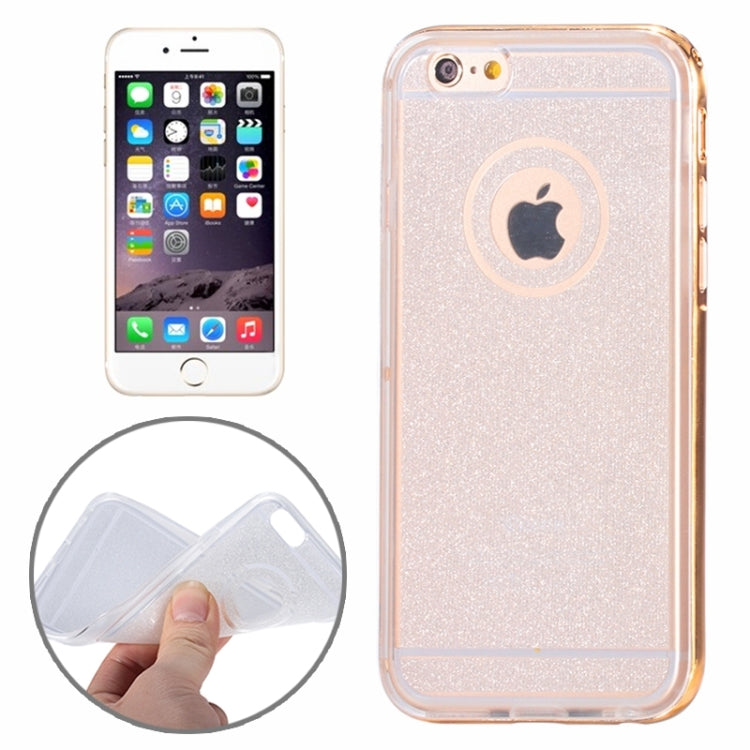 New Glitter TPU Transparent Protective Case with Colorful Electroplating Frame for iPhone 6 & 6S