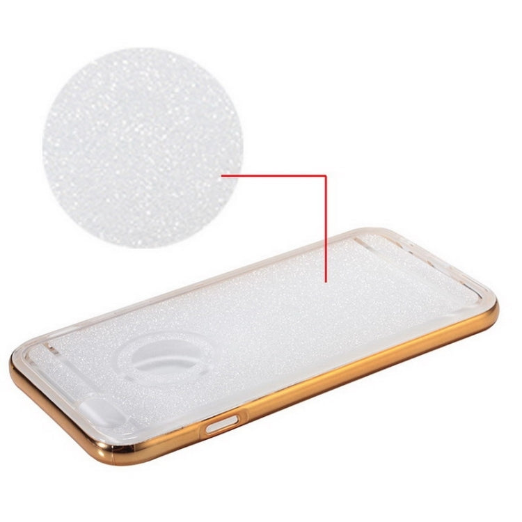 New Glitter TPU Transparent Protective Case with Colorful Electroplating Frame for iPhone 6 & 6S