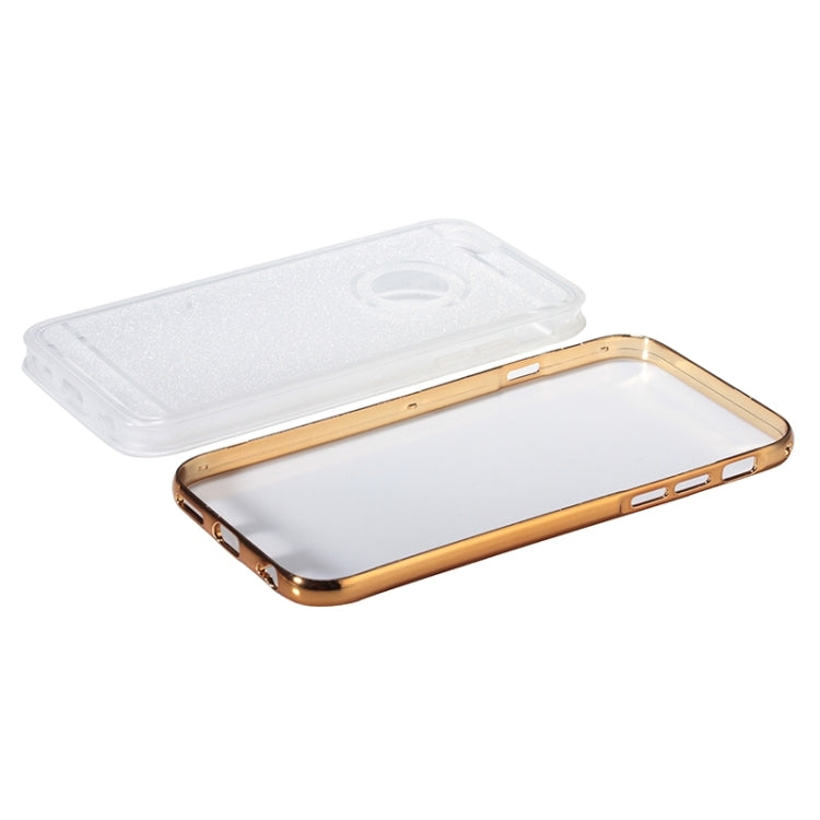 New Glitter TPU Transparent Protective Case with Colorful Electroplating Frame for iPhone 6 & 6S