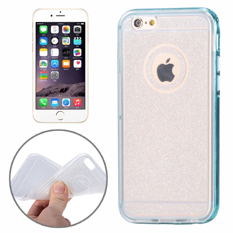 New Glitter TPU Transparent Protective Case with Colorful Electroplating Frame for iPhone 6 & 6S