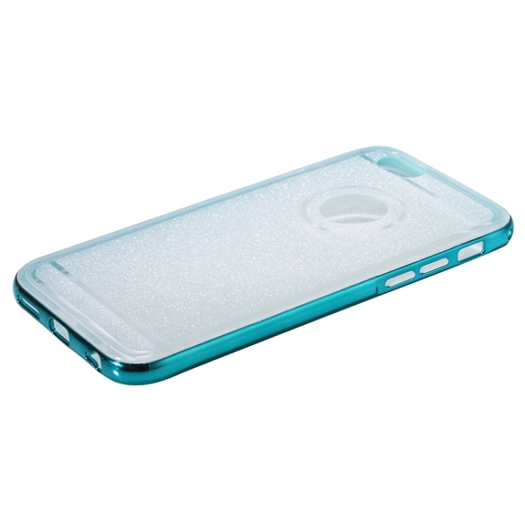 New Glitter TPU Transparent Protective Case with Colorful Electroplating Frame for iPhone 6 & 6S