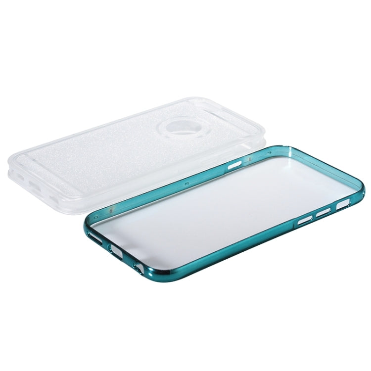 New Glitter TPU Transparent Protective Case with Colorful Electroplating Frame for iPhone 6 & 6S